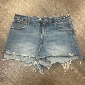 Abercrombie high rise cut off shorts